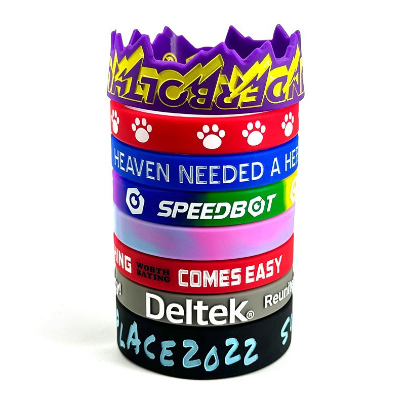 Silicone wristband printed logo bracelet Children adult sports wristband custom silicone bracelet gift